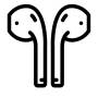 Auriculares bluetooth apple airpods v2 con estuche de carga
