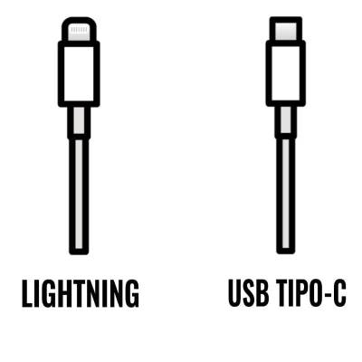 Cable de carga apple de conector usb tipo-c a lightning/ 1m