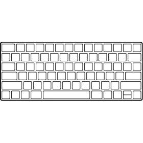 Teclado inalámbrico apple magic keyboard con touch id/ plata