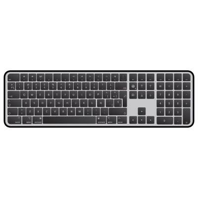 Teclado inalámbrico apple magic keyboard con touch id/ teclado numérico/ gris espacial