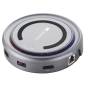 Docking usb tipo-c con cargador qi canyon cns-tds07dg/ 2xusb/ 1xusb tipo-c/ 1xusb tipo-c pd/ 1xhdmi/ 1xrj45/ gris oscuro