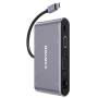 Docking usb tipo-c canyon cns-tds14/ 1xvga/ 1xhdmi/ 3xusb/ 1xrj45/ 1xjack/ 1xusb tipo-c pd/ gris oscuro