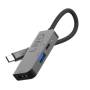 Docking usb tipo-c linq lq48000/ 1x usb tipo-c macho/ 1x hdmi 4k hembra/ 1x usb/ usb tipo-c pd/ gris