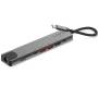 Docking usb tipo-c linq lq48010/ 1xusb tipo-c/ 2xusb/ 1xhdmi 4k/ 1xrj45/ 1xlector tarjetas sd y micro/ 1xusb tipo-c pd/ gris