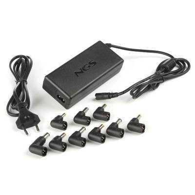 Cargador de portátil ngs w-90w/ 90w/ automático/ 9 conectores/ voltaje 15-20v
