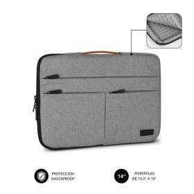 Funda subblim air padding 360 sleeve para portátiles hasta 14'/ gris claro