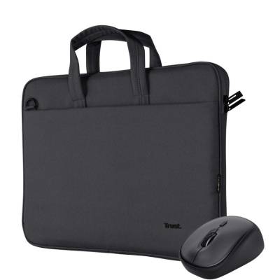 Maletín + ratón trust gaming bologna para portátiles hasta 16'/ negro