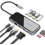Docking usb tipo-c vention tfghb/ 1xvga/ 1xhdmi/ 4xusb/ 1xusb tipo-c pd/ 1xrj45/ 1xlector tarjetas sd/ gris