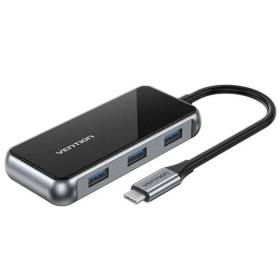 Docking usb tipo-c vention tfjhb/ 1xhdmi 4k/ 3xusb/ 1xvga/ 1xusb tipo-c pd/ gris