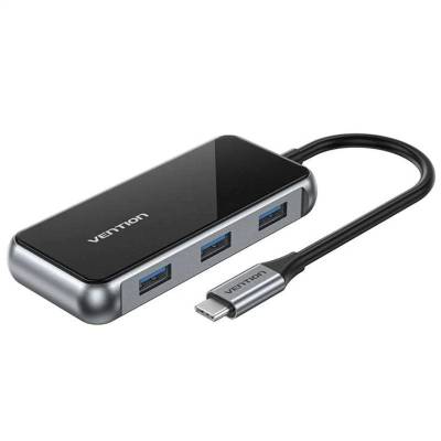 Docking usb tipo-c vention tfjhb/ 1xhdmi 4k/ 3xusb/ 1xvga/ 1xusb tipo-c pd/ gris