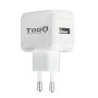 Cargador de pared tooq tqwc-1s01wt/ 1xusb/ 12w/ blanco