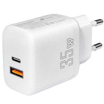 Cargador de pared leotec lecsph35w2w/ 1xusb tipo-c/ 1xusb/ 35w