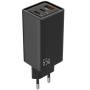 Cargador universal leotec lecsph65w3k/ 2xusb tipo-c/ 1xusb/ 65w