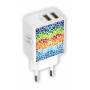 Cargador de pared tech one tech gaudi/ 2xusb/ 2.4a/ blanco