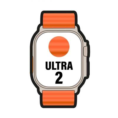 Apple watch ultra 2/ gps/ cellular/ 49mm/ caja de titanio/ correa ocean naranja