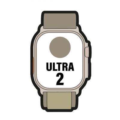 Apple watch ultra 2/ gps/ cellular/ 49mm/ caja de titanio/ correa loop alpine verde oliva m mediana