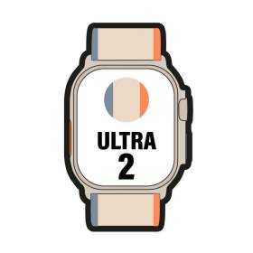 Apple watch ultra 2/ gps/ cellular/ 49mm/ caja de titanio/ correa loop trail naranja/beis m/l
