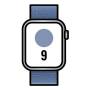 Apple watch series 9/ gps/ 41mm/ caja de aluminio plata/ correa deportiva loop azul invierno