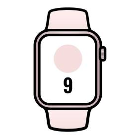 Apple watch series 9/ gps/ 41mm/ caja de aluminio rosa/ correa deportiva rosa claro s/m