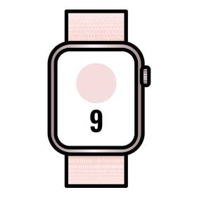 Apple watch series 9/ gps/ 41mm/ caja de aluminio rosa/ correa deportiva loop rosa claro