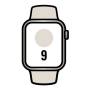 Apple watch series 9/ gps/ 45mm/ caja de aluminio blanco estrella/ correa deportiva blanco estrella m/l