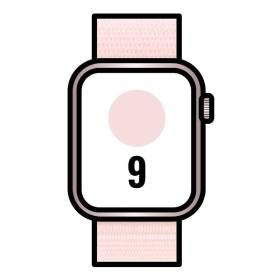 Apple watch series 9/ gps/ cellular/ 41mm/ caja de aluminio rosa/ correa deportiva loop rosa claro