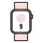 Apple watch series 9/ gps/ 45mm/ cellular/ caja de aluminio rosa/ correa deportiva loop rosa claro