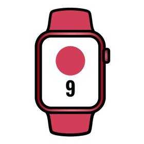 Apple watch series 9/ gps/ 41mm/ caja de aluminio rojo/ correa deportiva rojo s/m