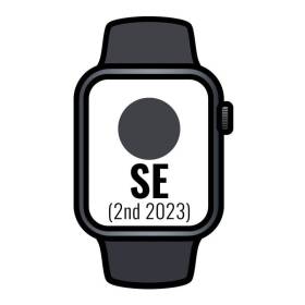 Apple watch se 2 gen 2023/ gps/ 40mm/ caja de aluminio medianoche/ correa deportiva medianoche m/l