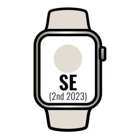 Apple watch se 2 gen 2023/ gps/ cellular/ 44mm/ caja de aluminio blanco estrella/ correa deportiva blanco estrella s/m