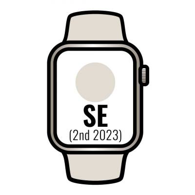 Apple watch se 2 gen 2023/ gps/ cellular/ 44mm/ caja de aluminio blanco estrella/ correa deportiva blanco estrella s/m