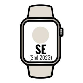 Apple watch se 2 gen 2023/ gps/ cellular/ 44mm/ caja de aluminio blanco estrella/ correa deportiva blanco estrella m/l