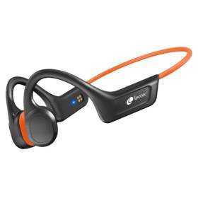 Auriculares inalámbricos deportivos de conducción ósea leotec run pro/ con micrófono/ bluetooth/ naranjas
