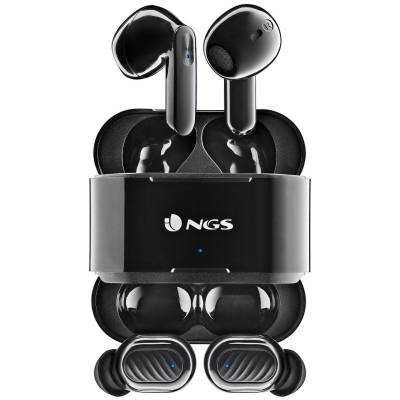 Auriculares bluetooth ngs ártica duo con estuche de carga/ autonomía 5h/ negros