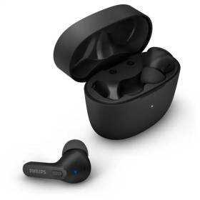 Auriculares bluetooth philips tat2206 con estuche de carga/ autonomía 6h/ negros