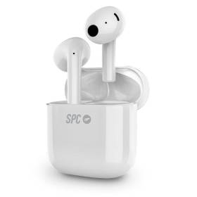 Auriculares bluetooth spc zion studio con estuche de carga/ autonomía 5.30h/ blancos