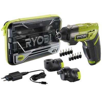 Atornillador sin cable ryobi one+ ergo-a2/ 4v/ 2 cabezales/ maletín rígido