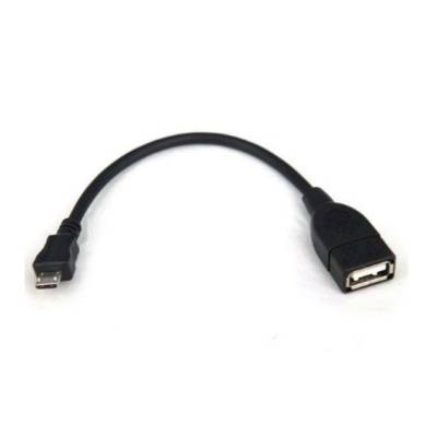 Cable usb 2.0 3go c122/ microusb macho - usb hembra/ 15cm/ negro