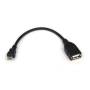 Cable usb 2.0 3go c122/ microusb macho - usb hembra/ 15cm/ negro