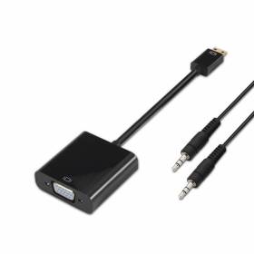 Conversor aisens a122-0127/ mini hdmi macho - svga hembra/ jack 3.5 hembra/ 15cm/ negro