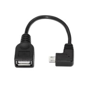 Cable usb 2.0 aisens a101-0032/ microusb macho - usb hembra/ hasta 2.5w/ 60mbps/ 15cm/ negro