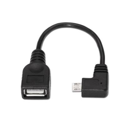 Cable usb 2.0 aisens a101-0032/ microusb macho - usb hembra/ hasta 2.5w/ 60mbps/ 15cm/ negro