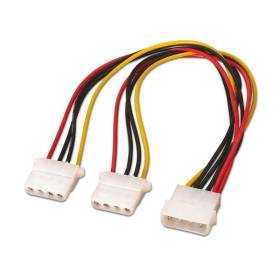 Cable duplicador de alimentación aisens a131-0164/ 2x molex 4 pin macho - 4 pin hembra/ hasta 54w/ 20cm