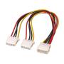 Cable duplicador de alimentación aisens a131-0164/ 2x molex 4 pin macho - 4 pin hembra/ hasta 54w/ 20cm