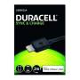 Cable usb lightning duracell usb5022a/ usb macho - lightning macho/ 2m/ negro