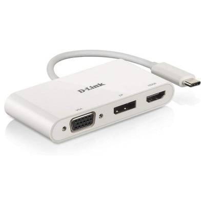Conversor d-link dub-v310/ 1xhdmi/ 1xdisplayport/ 1xvga/ 15cm/ blanco