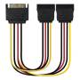 Adaptador de alimentación nanocable 10.19.0104/ sata macho - 2x sata hembra/ 30cm