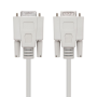 Cable serie null modem nanocable 10.14.0503/ db9 macho - db9 hembra/ 3m/ beige