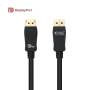 Cable displayport 1.4 8k nanocable 10.15.2500/ displayport macho - displayport macho/ 50cm/ certificado/ negro