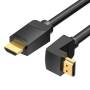 Cable hdmi 2.0 4k acodado vention aaqbg/ hdmi macho - hdmi macho/ 1.5m/ negro